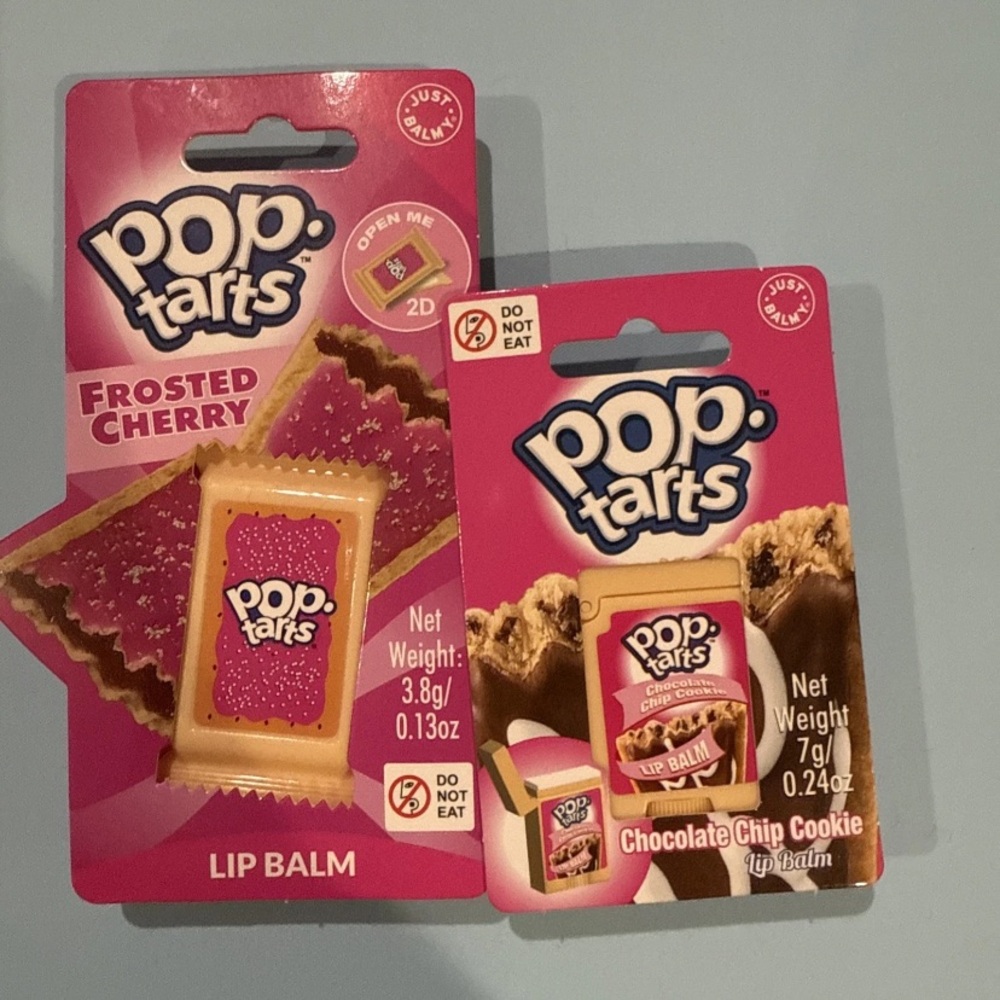 Bundle 2 Pks Pop Tarts Chocolate Chip Cookie And Frosted Cherry Lip Balm